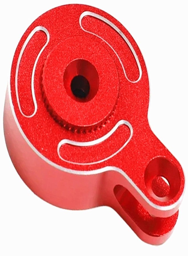 RCJTCQX Aluminum 25T Servo Saver with Fixed Link Upgrades Part for 1/10 Big Rock 3S BLX,Granite/Senton 3S BLX & Mega 550,Kraton/Outcast 4S BLX,1/8 Typhon 3S BLX& Mega 550 (Red) - Image 2